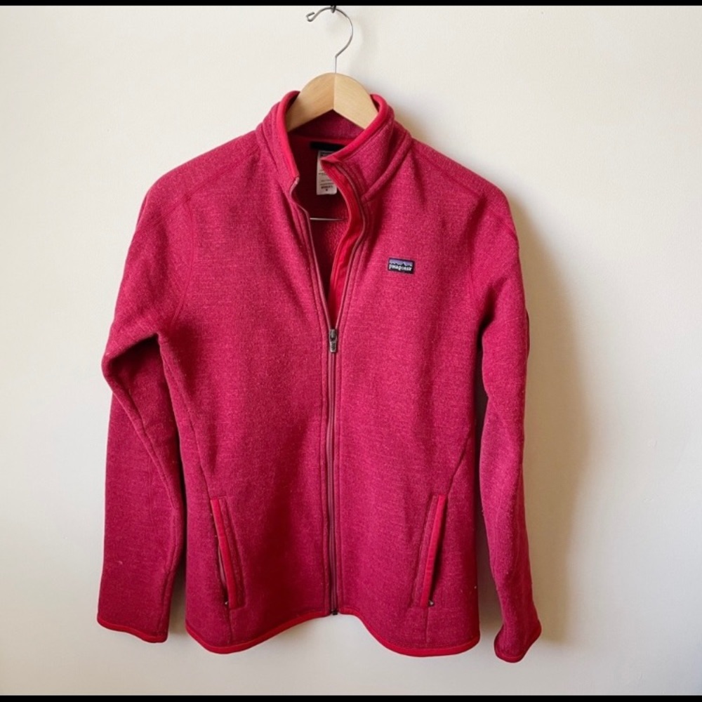 Patagonia red better sweater zip up